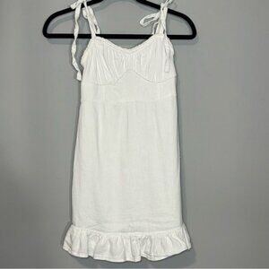 Hollister‎ White Ruffle Mini Dress